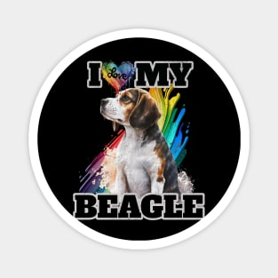 I Love My Beagle Magnet